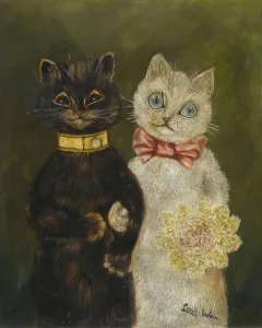 Bildende Kunst Drucke: Die Braut und der Bräutigam. Künstler: Wain, Louis (1860-1939)