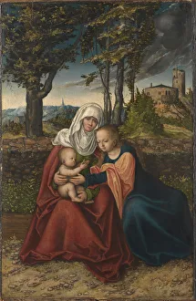 Lucas Cranach Elder Paintings Drucke: Anna selbdritt, c. 1516