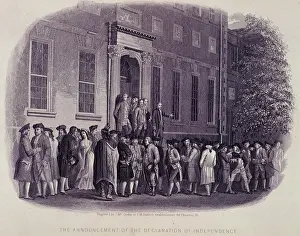 Founding Fathers Image Drucke: The Announcement of the Declaration of Independance