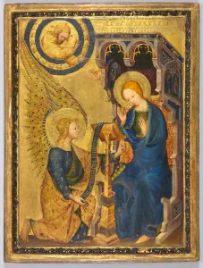 The Annunciation Artwork Drucke: The Annunciation, 1380s. Creator: Unknown