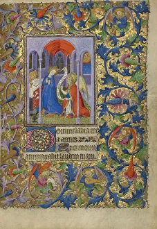 Bible Scenes In Art Drucke: The Annunciation, about 1410. Creator: Unknown