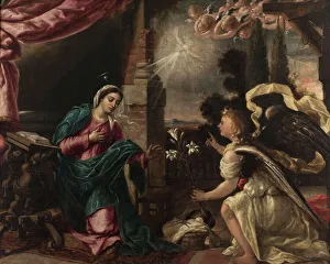 Spanish Baroque Art Style Drucke: The Annunciation, 1669. Creator: Unknown