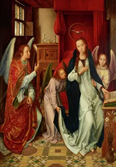 Annunciation Scene Drucke: Annunciation, 1892. Creator: Emil Bublitz