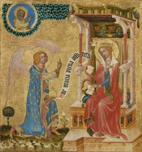National Gallery Prague Collection Drucke: The Annunciation, ca 1350