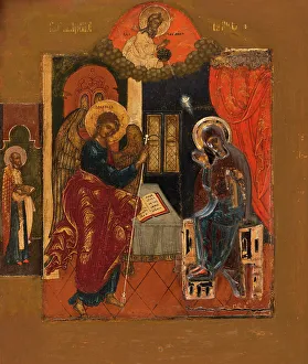 Russian School Art Drucke: The Annunciation. Creator: Russian School