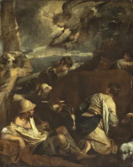 Botschaft an die Hirten, um ca. 1710 von unbekannter Künstler