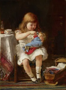 Heritage Art In America Drucke: An Anxious Mother, before 1883. Creator: Percival De Luce