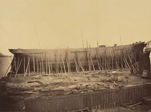 Albumen Silver Print Art Drucke: Aphrodita Under Construction, ca. 1857. Creator: Robert Howlett