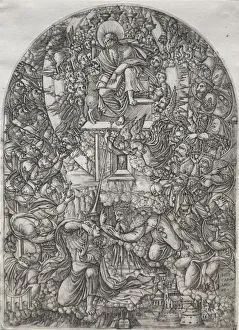 Die Apocalypse: Sankt Johannes gerufen in den Himmel, 1555. Künstler: Jean Duvet (französischer Maler des 16.Jh.)