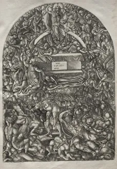 Die Apokalypse: Ein Stern fällt und Hölle öffnet sich, 1546-1556. Ersteller: Jean Duvet (Französisch)