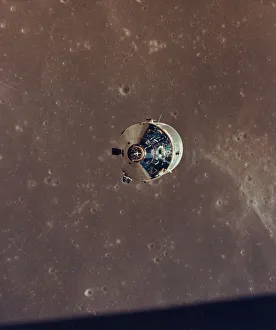 NASA Space Exploration Drucke: Apollo 11 Command and Service Modules Photographed from the Lunar Module in Orbit, 1969