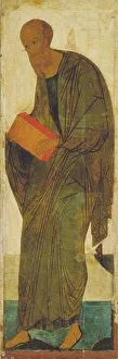 Drucke von Der Apostel Paul (Aus der Deesis-Gebirgsgruppe), um 1408. Im Bestand des Staatsrussischen Museums, Sankt Peterburg Andrej Rublew Drucke: Der Apostel Paulus aus dem Deesis-Gebirge um 1408