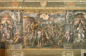 Die Erscheinung des Kreuzes vor dem Kaiser Konstantin, 1517-1524. Künstler: Penni, Gianfrancesco (1496-1528)