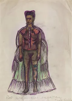 Drucke von Erscheinungen können täuschen. Seite aus dem Tagebuch von Frida Kahlo, 1934. Gefunden in der Sammlung des Museo Frida Kahlo Kunstwerke Des Surrealismus Drucke: Erscheinungen können täuschen. Seite aus dem Tagebuch von Frida Kahlo