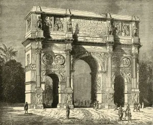 Black And White Prints Italy Drucke: Arch of Constantine, 1890. Creator: Unknown