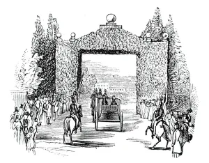 Queen Victoria Tribute Drucke: Arch at Deanthorpe, 1844. Creator: Unknown