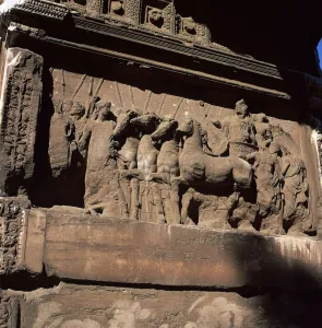 Arch Of Titus Drucke: Detail of the arch of the Emperor Titus
