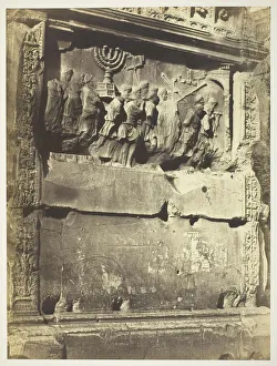 Albumen Silver Print Art Drucke: The Arch of Titus, 1855, 1855. Creator: Robert MacPherson