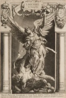 Vereinigte Staaten Von Amerika Drucke: Der Erzengel Michael besiegt Satanas in einer Ecke