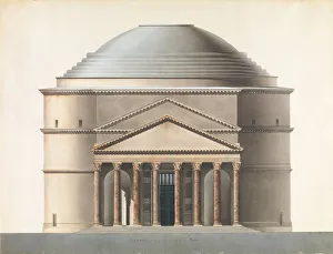 Bauprojekt auf dem Panthenon, um 1847. Ersteller: Ahlsned