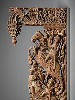 Bauabschnitt mit heroischen Figuren, Bildung Nr. 3 von vier, Ende des 19. Jahrhunderts Ersteller unbekannt