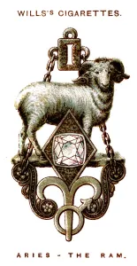 Aries Zodiac Sign Drucke: Aries, The Ram, 1923