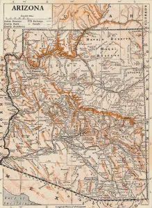 Map Of The United States Drucke: Arizona