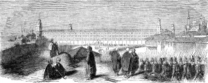 Victorian Era Warfare Drucke: Arrival of English Troops at the Barracks of Selimie, at Scutari, 1854. Creator: Unknown