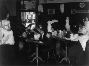 Gerahmter Druck : Kunstunterricht am Eastern High School, 1899? Erstellerin: Frances Benjamin Johnston Gerahmter Druck : Kunstunterricht am Eastern High School, 1899? Erstellerin: Frances Benjamin Johnston