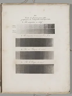 German Art Heritage Drucke: Art of the Lithograph: Toning Samples, Plate XVI, 1819. Creator: Alois Senefelder (German