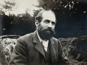 Historical Figures Of Britain Drucke: Arthur Schuster, seated, facing left, aged about 50, c1901. Creator: Unknown