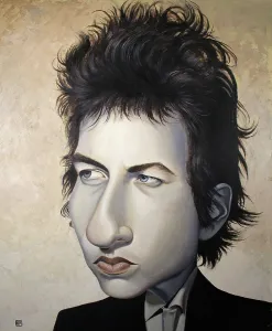 Celebrity Portraits Drucke: Bob Dylan. Creator: Dan Springer