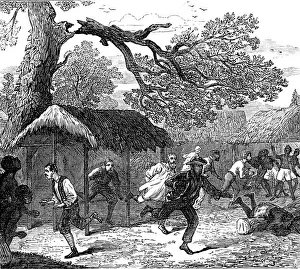 Der Ashanti-Krieg: Sturz eines Baumes im Lager, 1874. Ersteller: Unbekannt