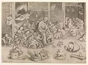Pieter Bruegel The Elder Artwork Drucke: The Ass in the School