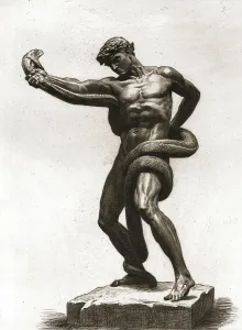 Der Athlet, der mit einem Python ringt, nach Sir Frederick Leighton, P.R.A. c1880-83. Künstler: A Gilbert