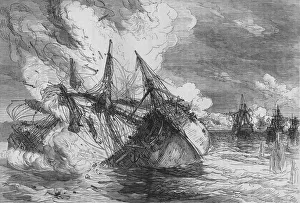 British Geography Maps Drucke: Attack on Nova Colonia, c1880