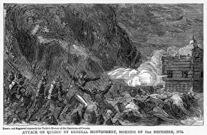 General Montgomery Drucke: Attack on Quebec by General Montgomery, Morning of 31st December, 1755, (1877)