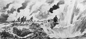 Drucke von Angriff am Fluss Steenbeek in Belgien im Ersten Weltkrieg am 31. Juli 1917 Fluss Drucke: Der Angriff am Fluss Steenbeek in Belgien im Ersten Weltkrieg am 31 Juli 1917