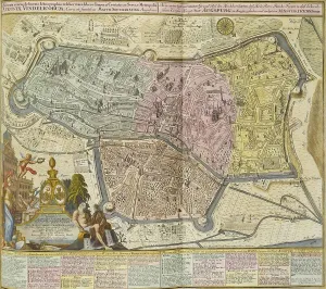 Historical Map Prints Drucke: Augsburg, 1742. Creator: Seutter, Matthaeus (1678-1757)