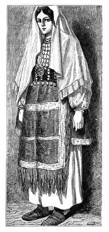 Traditional Austrian Costume Drucke: Austrian peasant, c1890