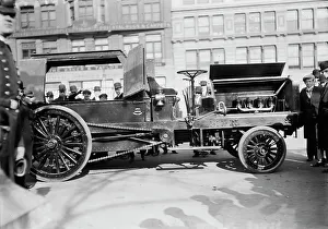 Early American Transportation Drucke: Auto Street Cleaner, between c1910 and c1915. Creator: Bain News Service