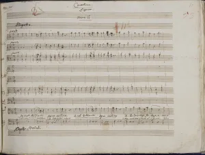Das Autographmanuskript: Die Hochzeit des Figaros, Opernaufführung in vier Akten aus dem Jahr 1785