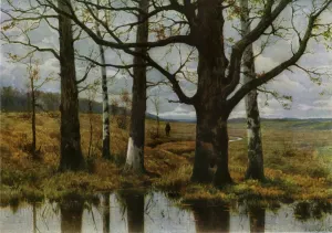 Russian Realism Art Drucke: Autumn Landscape, c1908, (1965). Creator: Konstantin Yakovlevich Kryzhitsky