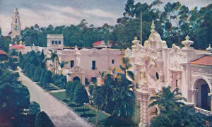 Balboa Park San Diego Drucke: The Avenue of Palaces, c1935