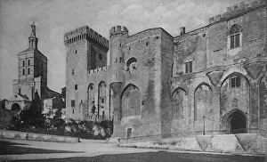 Christian Monuments In Europe Drucke: Avignon - Popes Palace and Cathedral, c1925