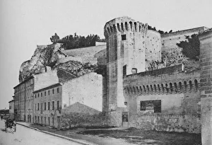 Avignon France Drucke: Avignon. - The Rocks and Doms and the Ramparts, c1925