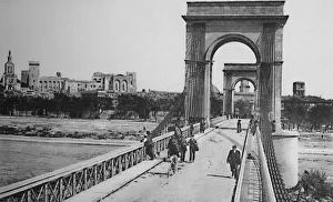 Avignon Bridge Drucke: Avignon - Suspended Bridge, c1925