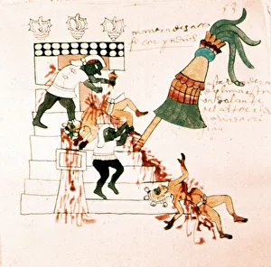 Die Opferung im Azteken-Tempel