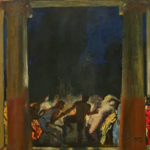 German Baroque Art Drucke: Bacchanal, c1905. Creator: Stuck, Franz, Ritter von (1863-1928)
