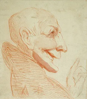Ein kahlköpfiger Geistlicher zwischen 1625 und 1713. Schöpfer unbekannt